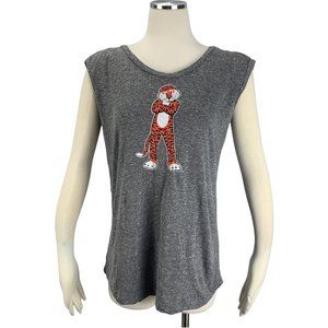 Auburn Aubie Large Shirt Juniors Gray Three Square Sexy Back Rush Game Day WDE W